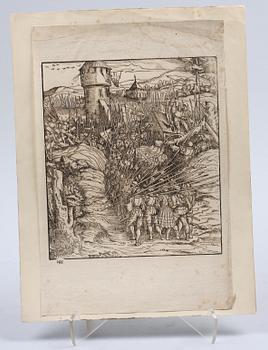 TRÄSNITT, 4 st, Hans Burgmair resp Hans Schäufelein, 1500-tal.