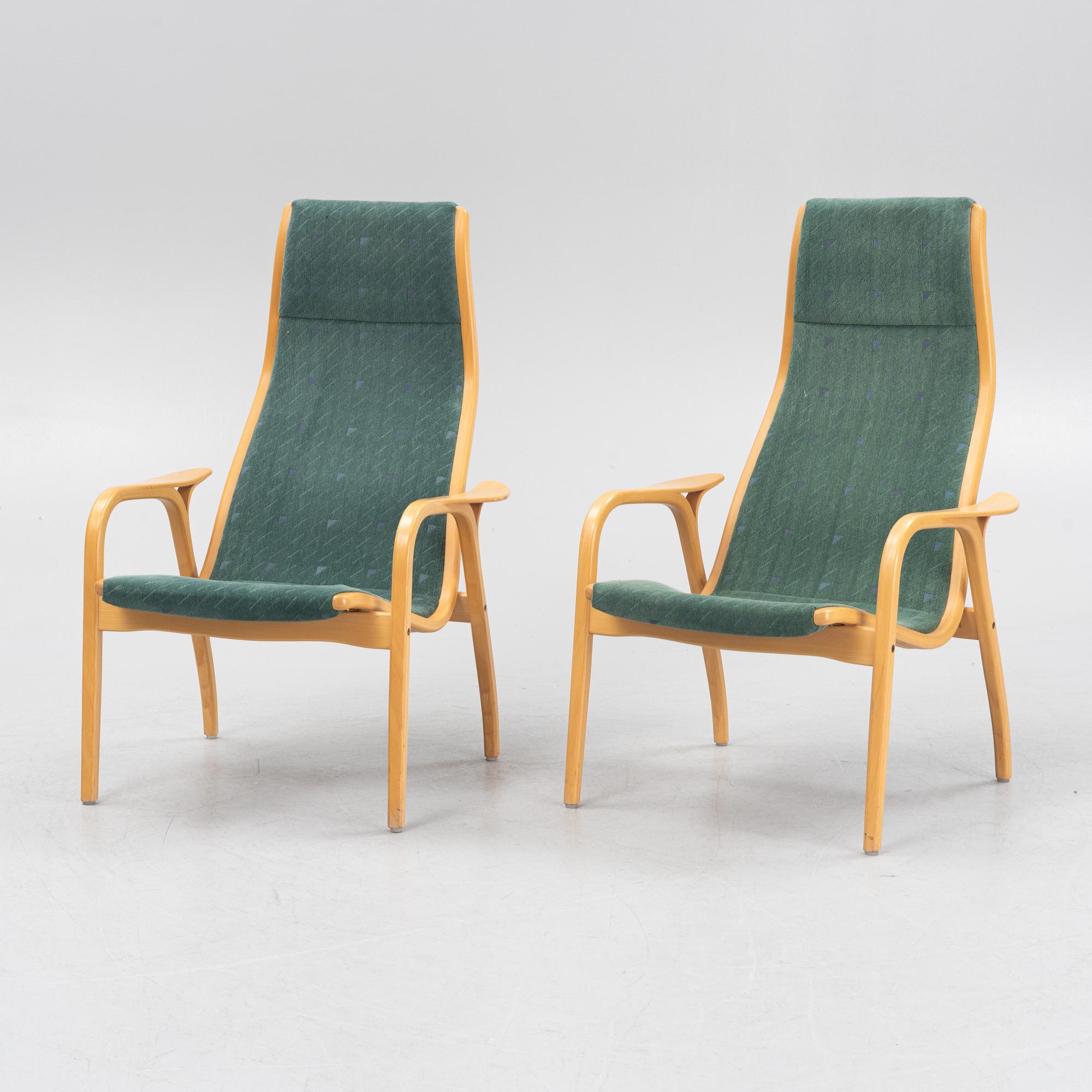 Yngve Ekström, fåtöljer, ett par, "Lamino", Swedese.