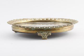 BORDSPÅLATÅ, brons, empire, 1800-talets första hälft.