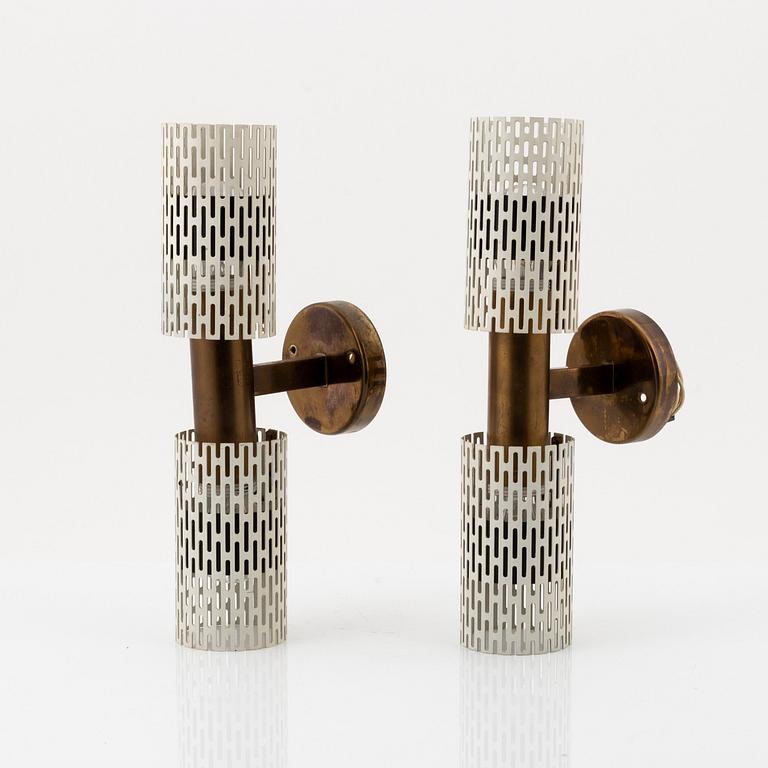 Harald Notini, vägglampor, ett par, modell 11262, Böhlmarks, 1940/1950-tal.