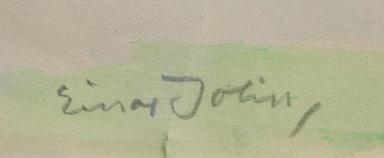 EINAR JOLIN, akvarell, sign.