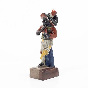 An English porcelain figure of Billy Waters, 19th century.