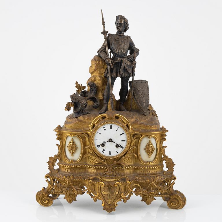 A table clock, 1800's.
