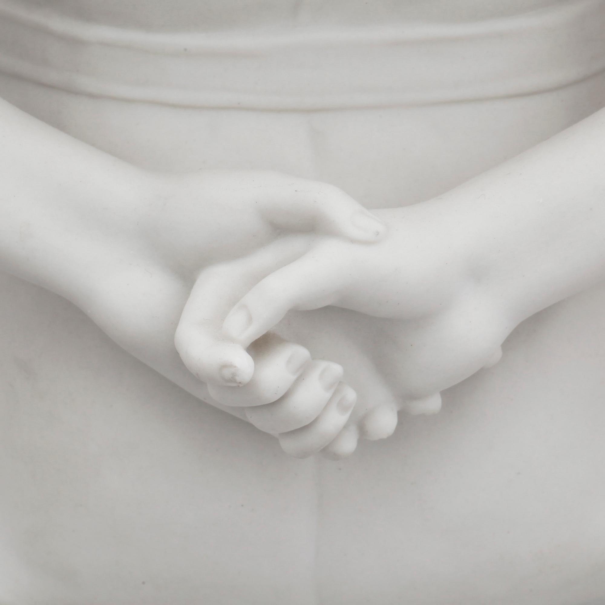SKULPTUR, parian, efter Per Hasselberg, Gustavsberg, 1906.