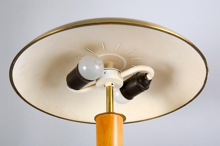 Table lamp, brass, Boréns, Borås, mid-20th century.