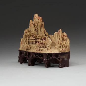 SKULPTUR, soapstone. Kina, 1900-tal.