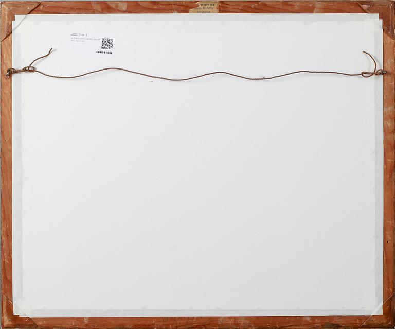 ALFRED WAHLBERG, olja på duk, signerad.