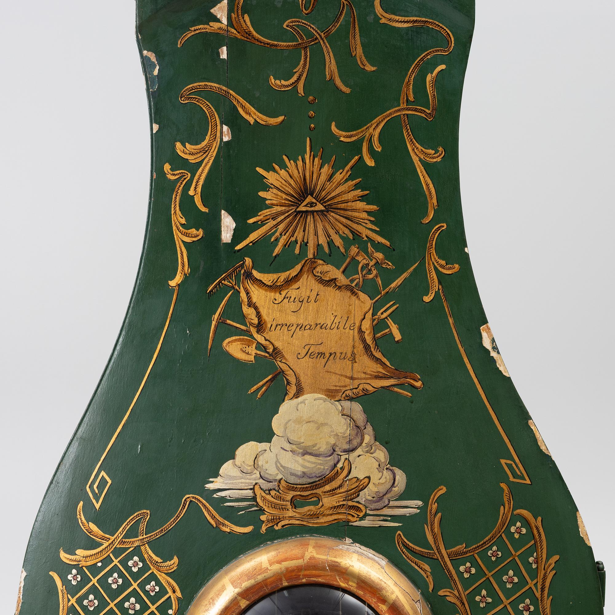 Golvur. Nils Berg (urmakare i Stockholm 1751-94). Rokoko.