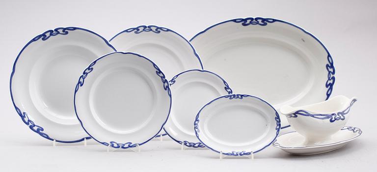 MATSERVIS, 51 delar, porslin, "Dresden", Villeroy & Boch, tidigt 1900-tal.