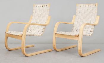 FÅTÖLJER, ett par, "406", Alvar Aalto, Finland, 1900-talets slut.