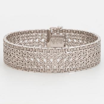 ARMBAND, 18K vitguld, fantasilänk, Uno A Erre, Italien.