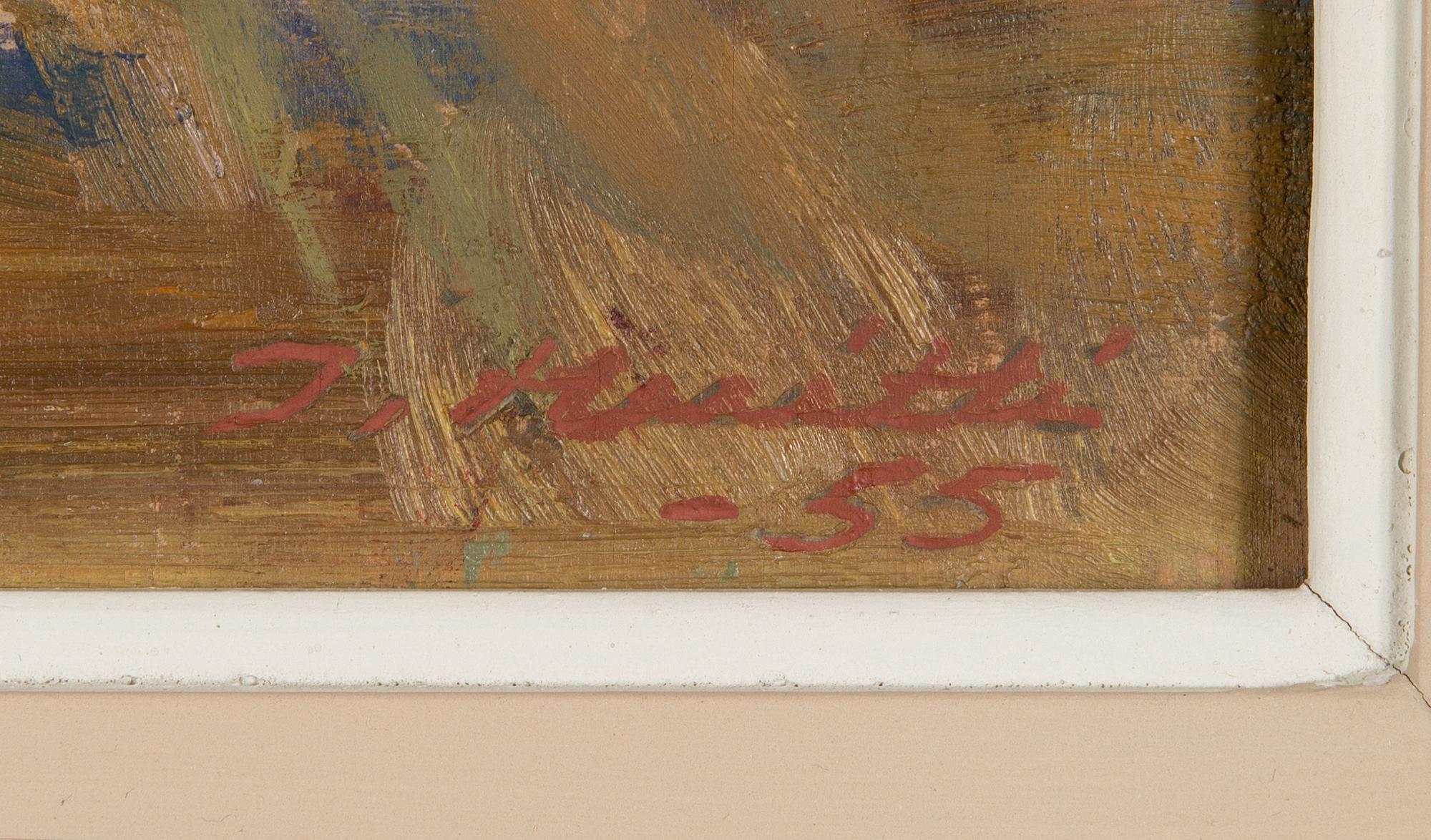 Ilmari Huitti, oil on board, signed and dated -55.