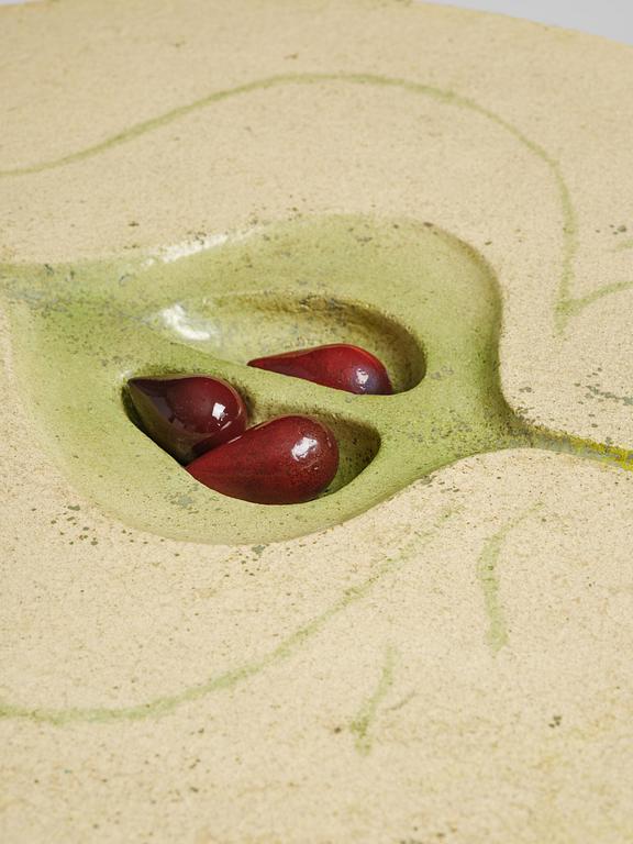 Hans Hedberg, a large faience sculpture of an apple, Biot, France.