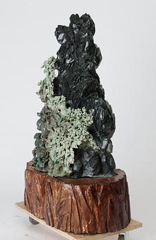 SKULPTUR, jade. Kina, 1900-talets första hälft.