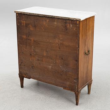 A late Gustavian mahogany secretaire, Stockholm, late 18th century.