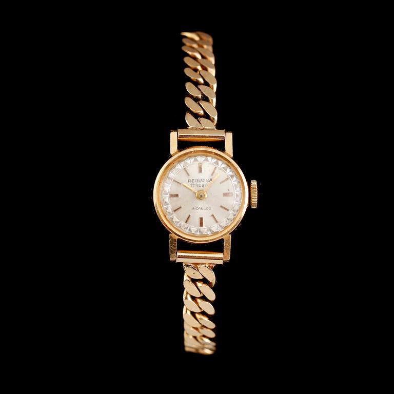 ARMBANDSUR, 18 k guld, Requena, 1900-talets mitt.