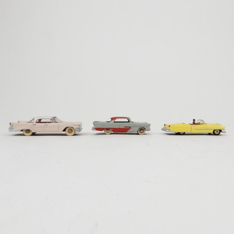 Ten Dinky toys cars England and France 1950/60s.