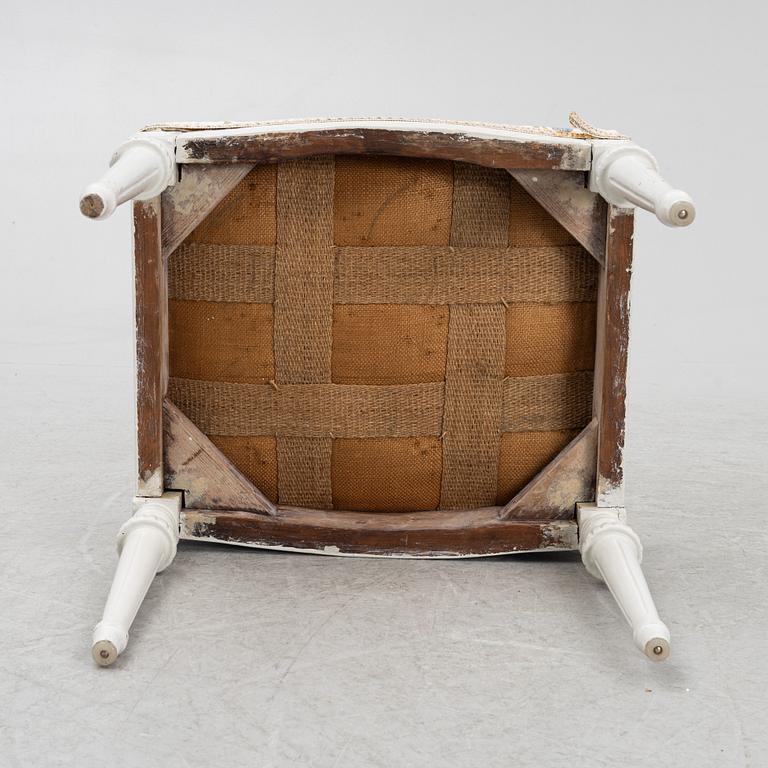 A late 18th century Gustavian stool.