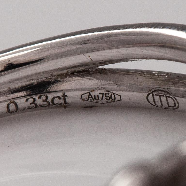 Ring, 18K vitguld, diamant ca. 0.33 ct.