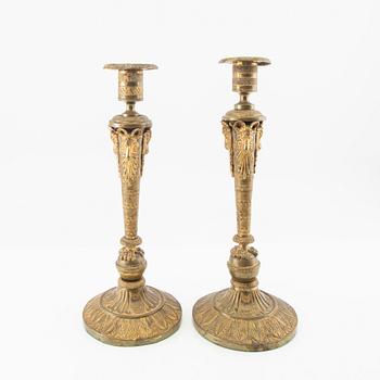 Ljusstakar ett par empire 1800-talets mitt.