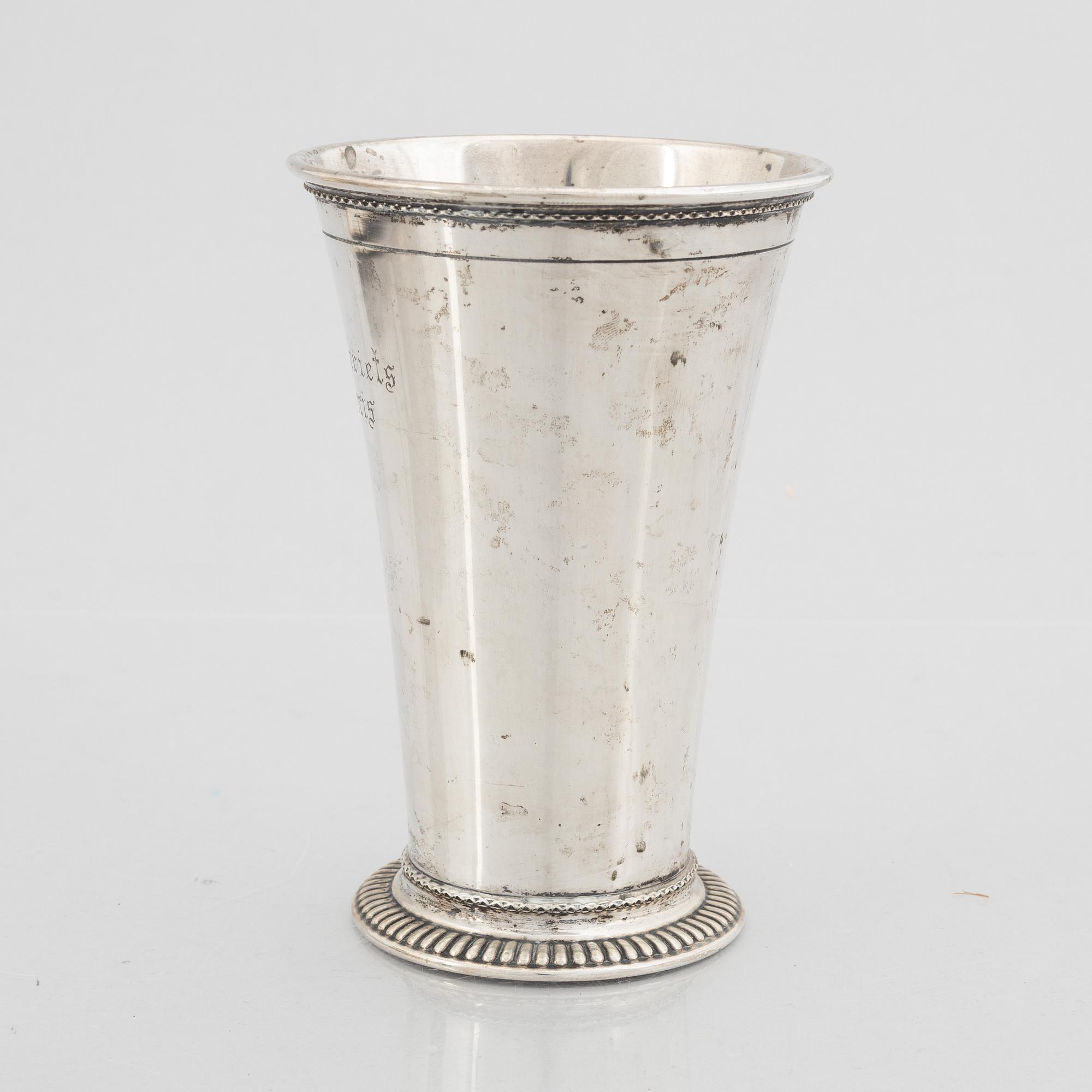 CG Hallberg, bägare, silver, Stockholm 1923.