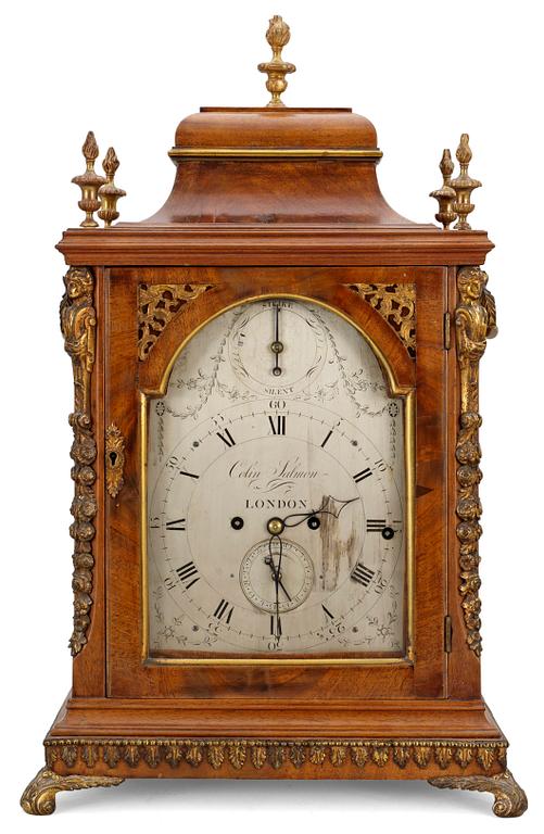 An English 18th century bracket clock marked Colin Salmon London.