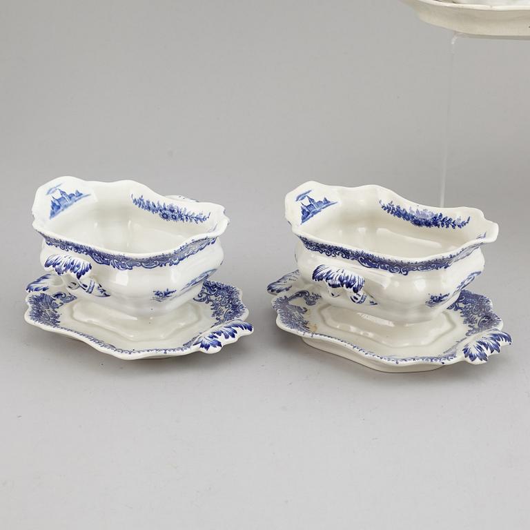 SERVIS, 91 delar, flintgods, "Svenska Slott", Rörstrand, 1900-tal.