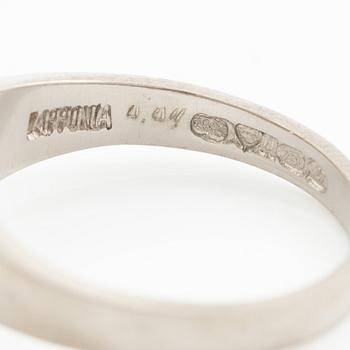 Lapponia, ring 18K white gold set with a round brilliant-cut diamond, Finland 1977.