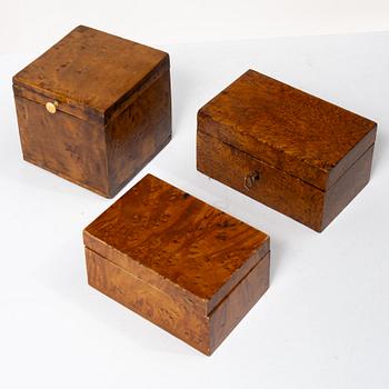 A collection of eleven boxes, 19th - early 20th Century.