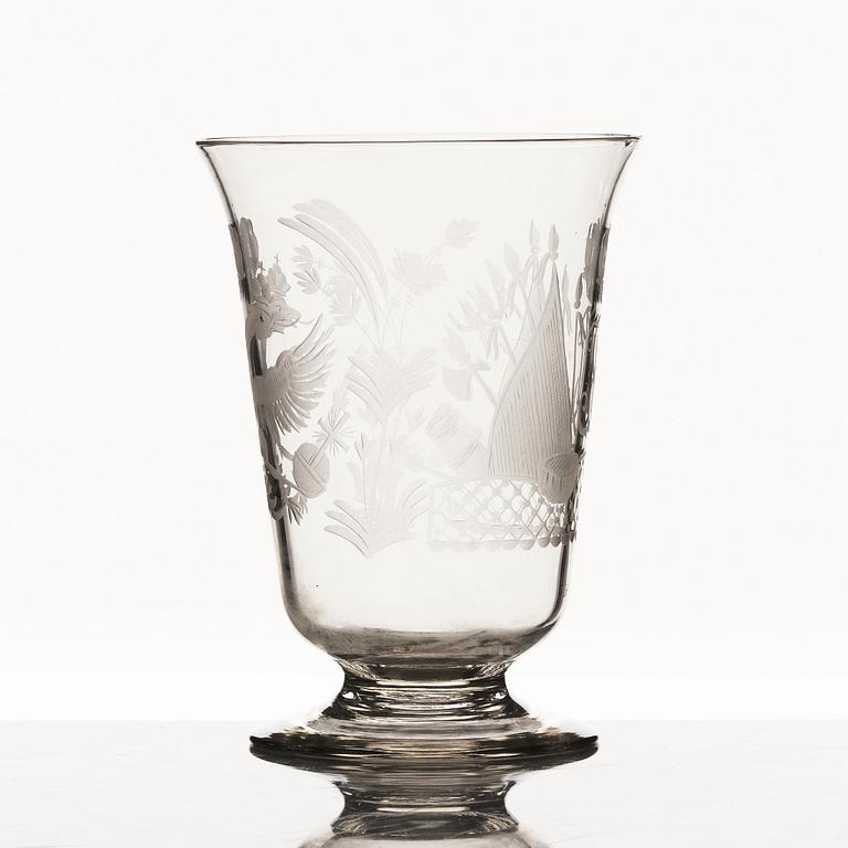 Jubileumspokal, glas. Ryssland omkring 1900.