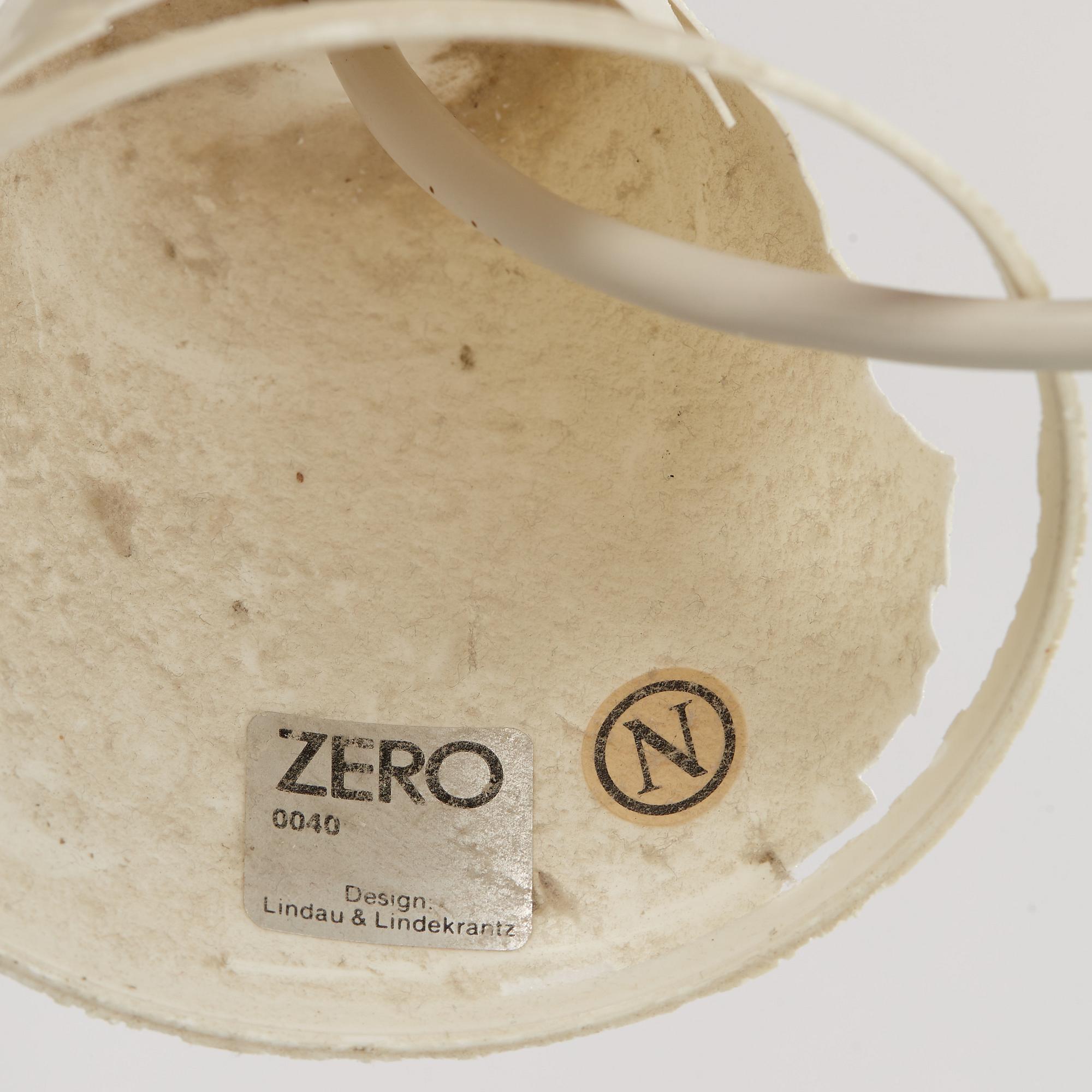 Börge Lindau & Bo Linderkrantz, four lamps, Zero, late 20th Century.