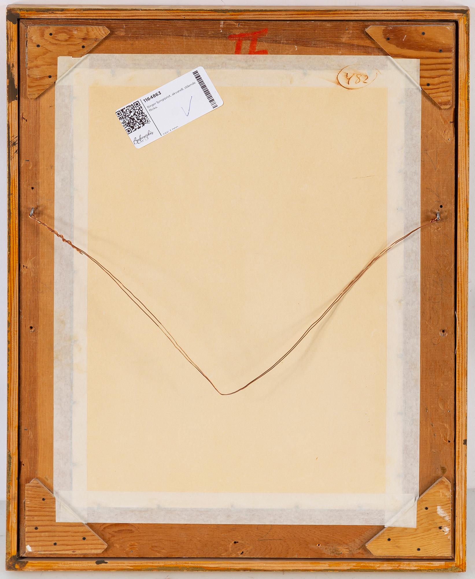 BIRGER LJUNGQUIST, akvarell, signerad och daterad 1951.