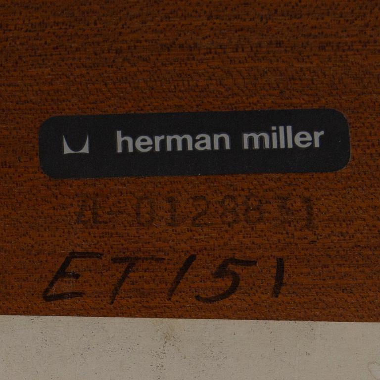 CHARLES AND RAY EAMES, a mahogany veneered table, Herman Miller.