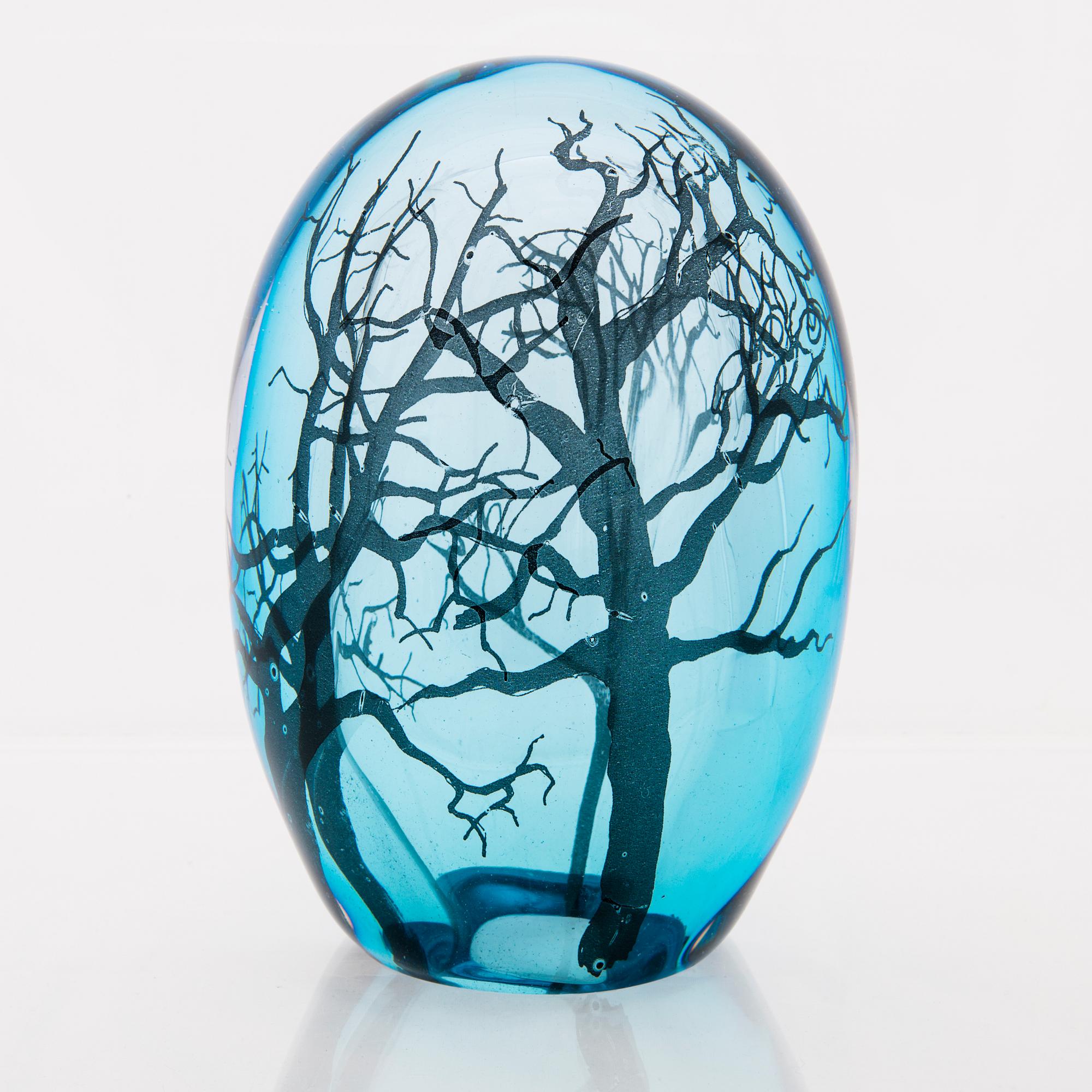 ELLA VARVIO, A glass sculpture, signed  Ella Varvio 2017.