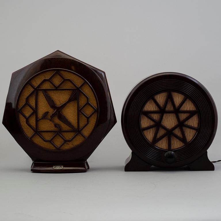 RADIO/HÖGTALARE/MIKROFON, 6 delar, 1900-talets första hälft.