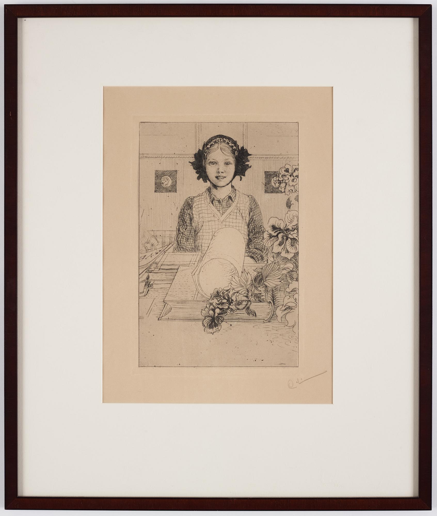 Carl Larsson, "Ung flicka".