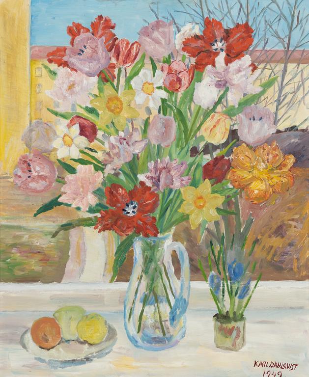 Karl Dahlqvist, Still Life with Spring Flowers.