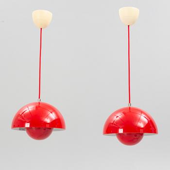 Verner Panton, a pair of 'Flowerpot' ceiling lamps, &Tradition.