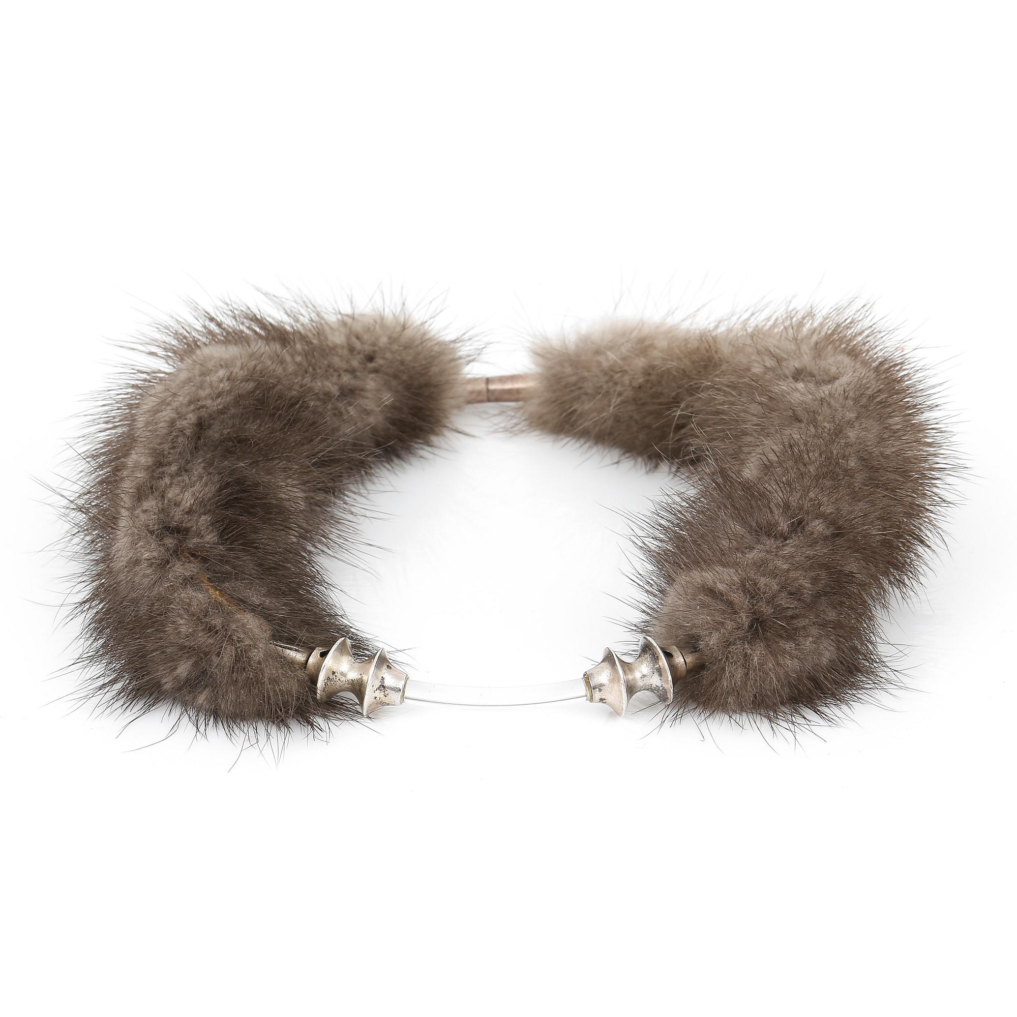 COLLIER, päls, silver och akryl, Björn Weckström, Lapponia.