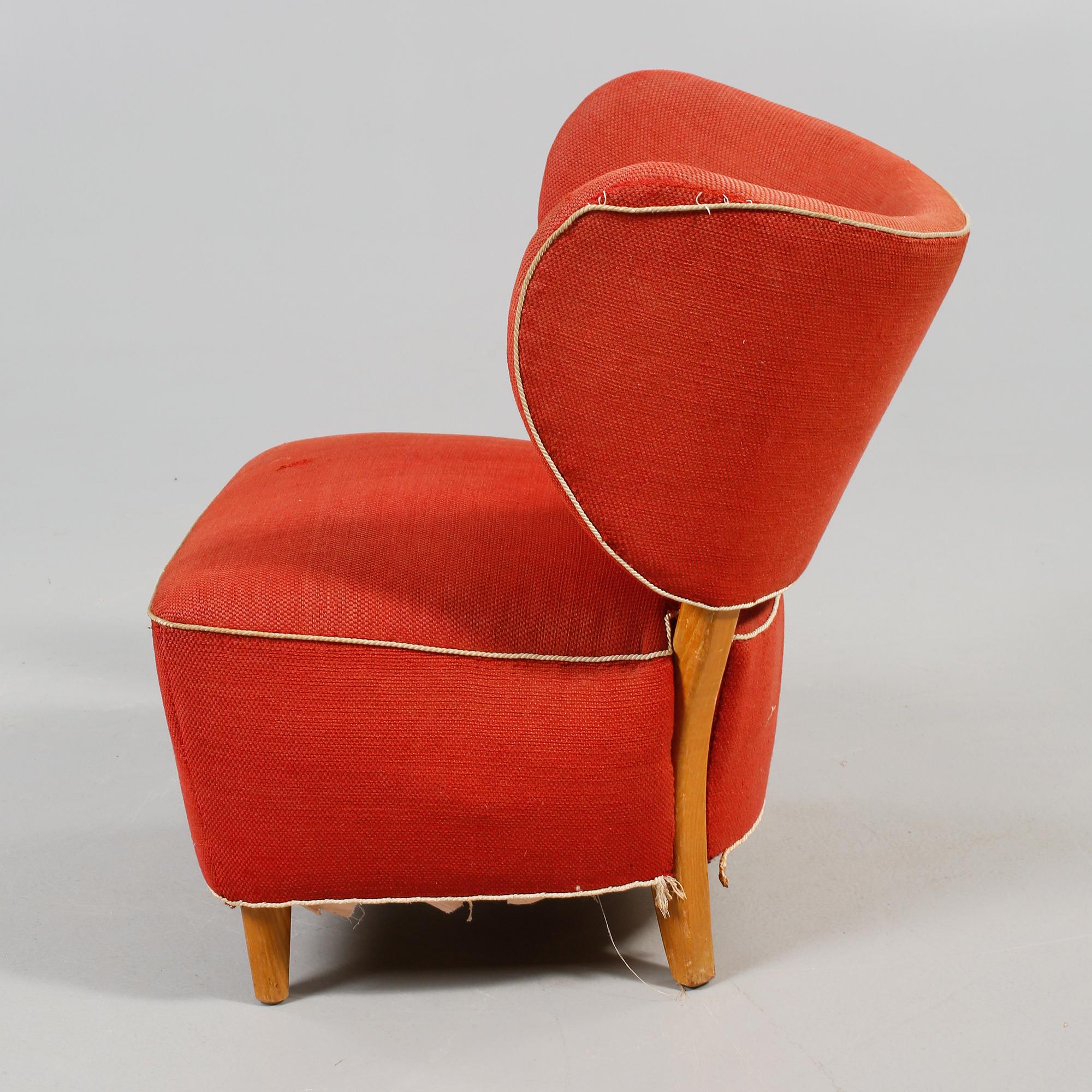 FÅTÖLJ, sannolikt Otto Schulz, 1900-talets mitt.