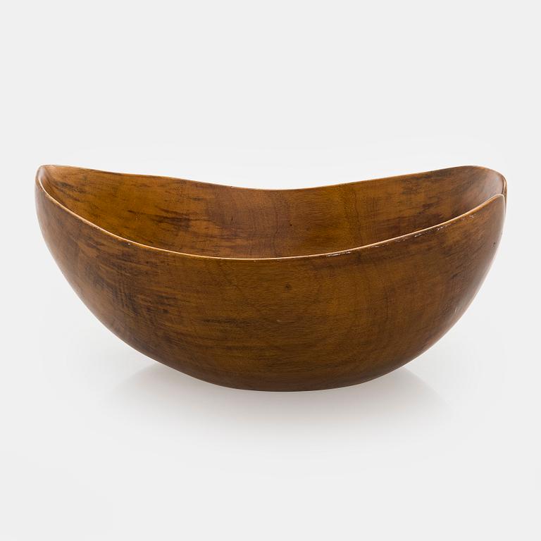 Skål, teak, David Auld, Haiti 1900-talets mitt.
