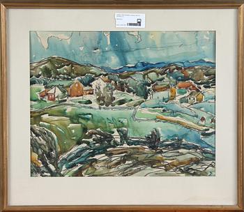 ERIK HAAMER, akvarell, sign och dat 1952.