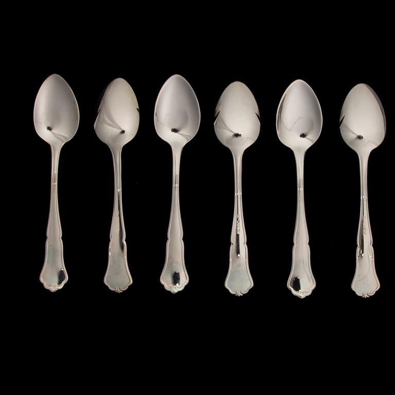 SKEDAR, 12+6+6 st, silver, finska stämplar. Tot vikt 510 g.