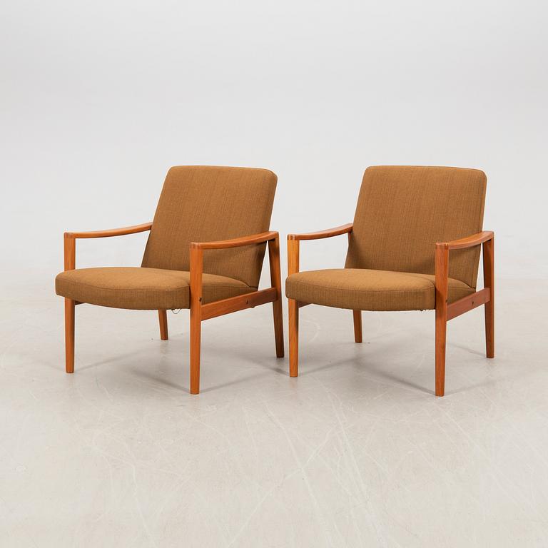 Armchairs a pair Ulfets Tibro 1960s.