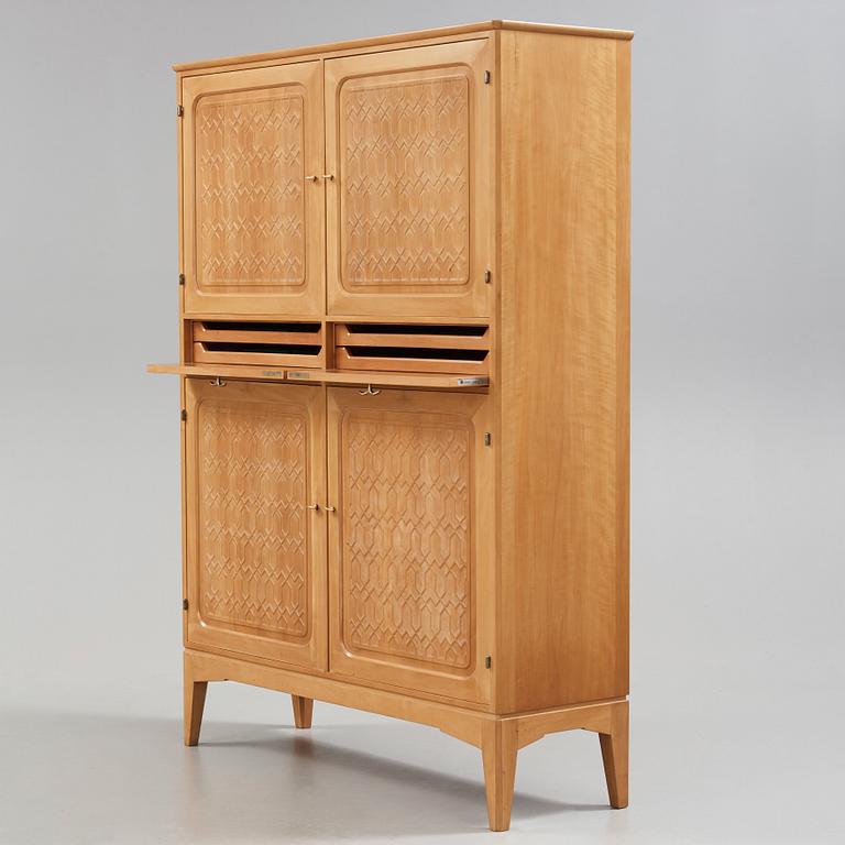 Carl-Axel Acking, A Carl-Axel Acking pear wood Swedish Modern cabinet, executed by carpentry Jörgen Andersson, Djursholm Stockholm 1943.