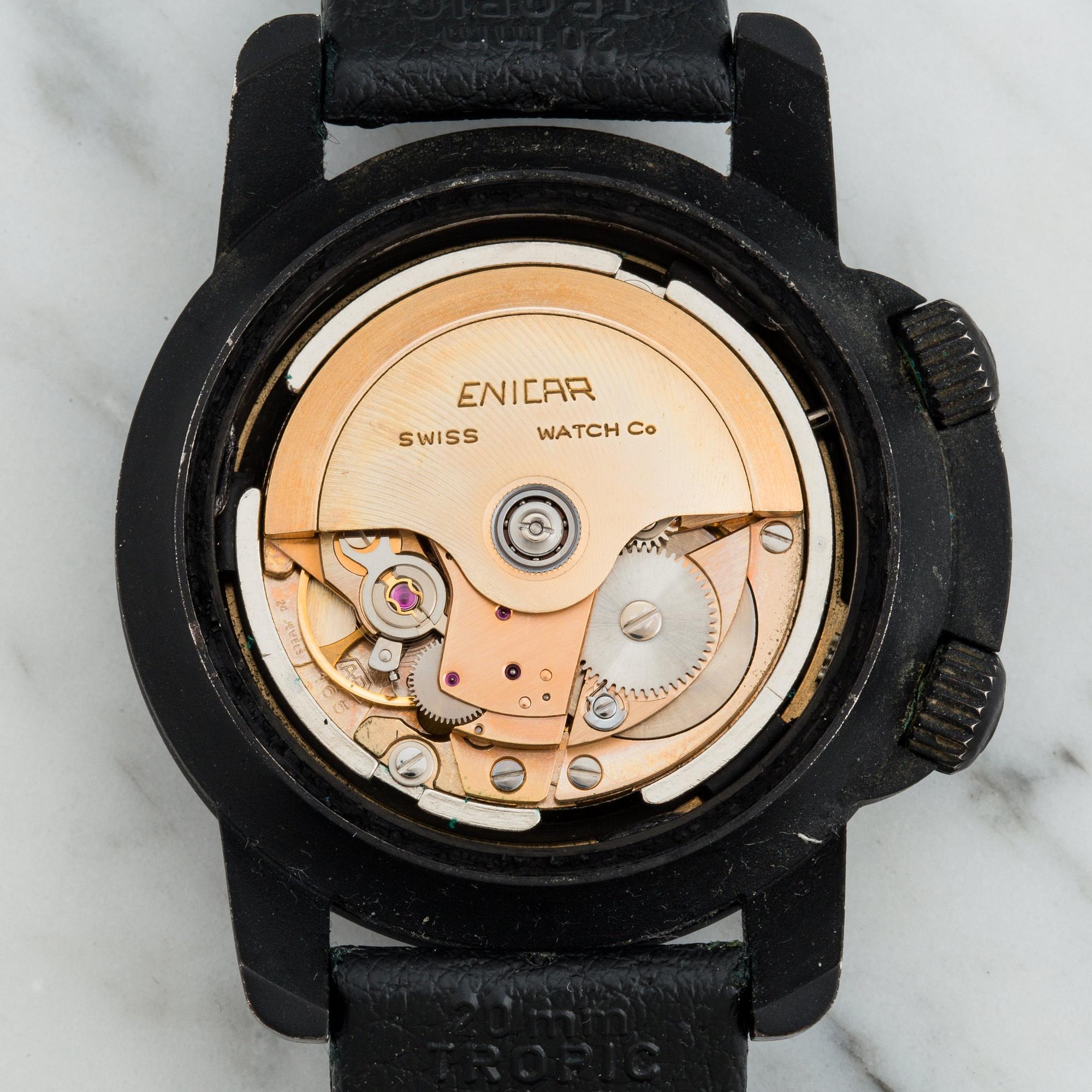 ENICAR, Sherpa 600, OPS, wristwatch, 40 (43) mm.