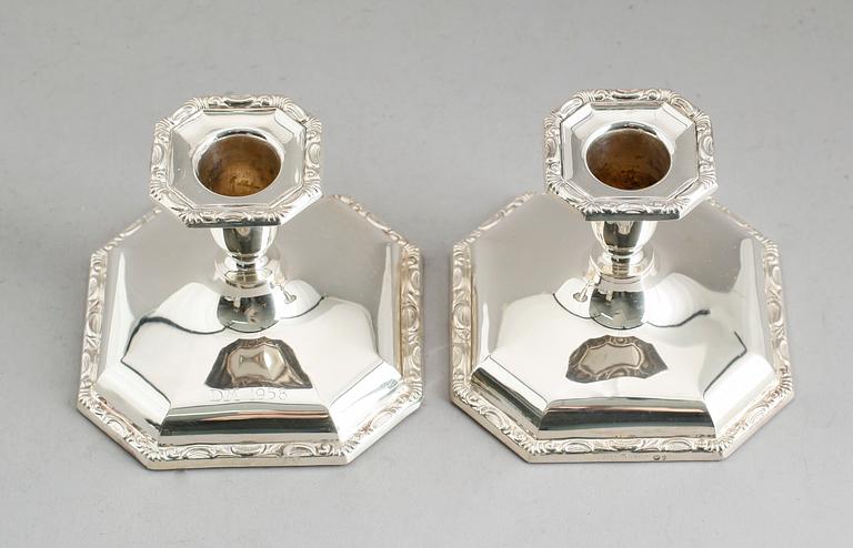 LJUSSTAKAR, 1 par, silver.