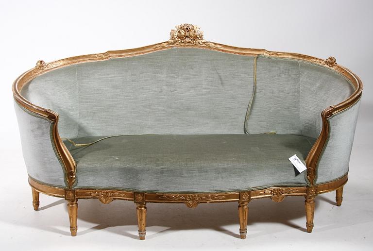 SALONGSGRUPP, 3 delar, gustaviansk stil, Löfmark Stockholm, 1916.