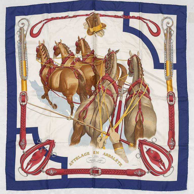 Hermès, scarf, "Attelage en Arbalète".