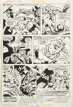 Marvel, "Human Fly", orginalteckningar, 1978.
